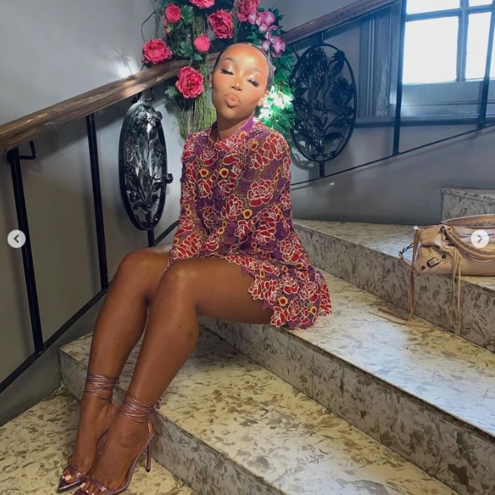 ASOS DESIGN contrast lace high neck mini dress